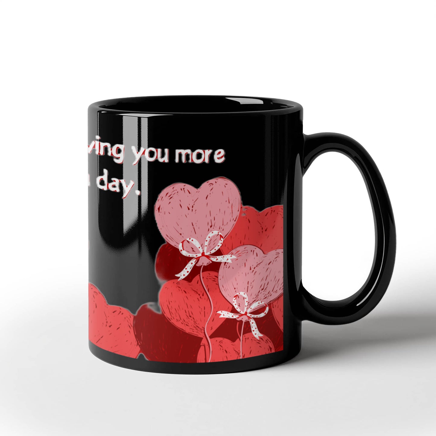 Valentine's Day Love Brew: Black Ceramic Mug