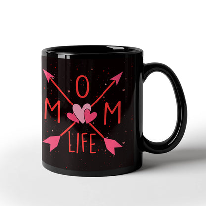 Mom Life – Black Ceramic Mug (Multiple Variants) for Mother's Day