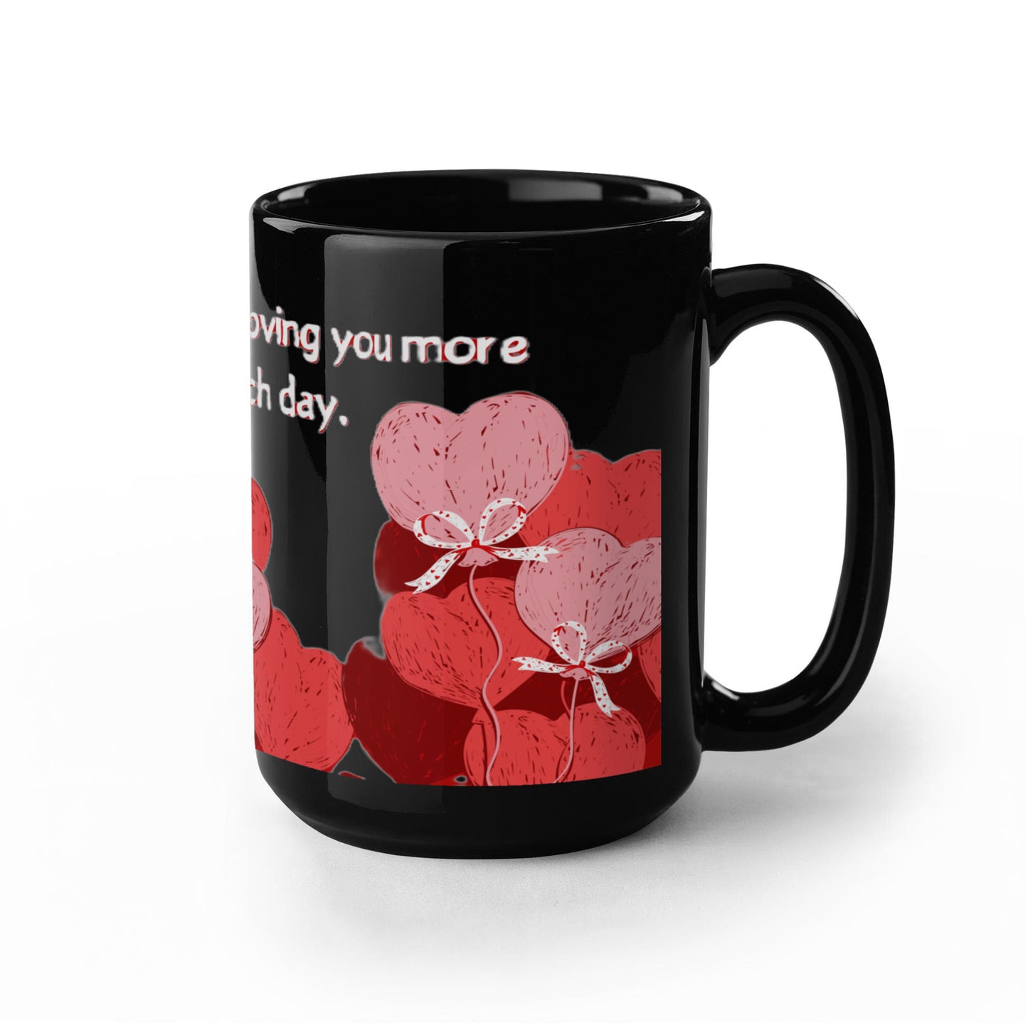 Valentine's Day Love Brew: Black Ceramic Mug