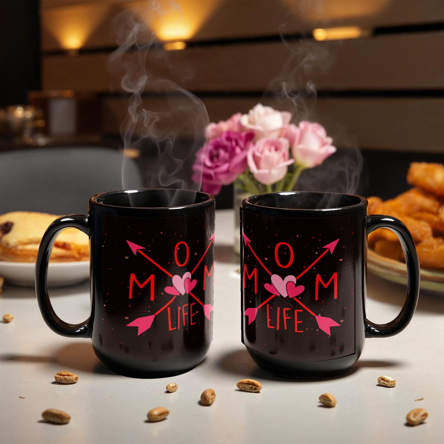 Mom Life – Black Ceramic Mug (Multiple Variants) for Mother's Day