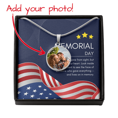 See Their Smile Again – Photo Upload Memorial Circle Necklace - Gadget and Glam Shop