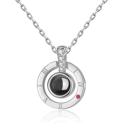 Rose and Projection Necklace With Gift Box