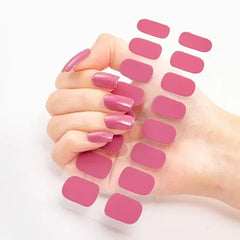 Semi Cured Gel Nail Wraps Full Cover Adhesive Manicure Decoration