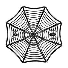 Halloween Candy Basket: Black Orange Spider Web Design for Trick or Treat Decoration