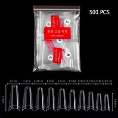 500Pcs White Clear French False Acrylic Nail Tips