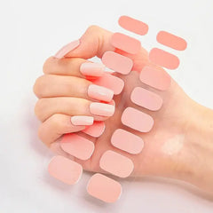 Semi Cured Gel Nail Wraps Full Cover Adhesive Manicure Decoration