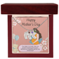 A Mother's Love Begins Before Birth – Engraved Baby Feet Necklace with Birthstone for Mother's Day - Gadget and Glam Shop