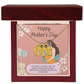 A Mother's Love Begins Before Birth – Engraved Baby Feet Necklace with Birthstone for Mother's Day - Gadget and Glam Shop
