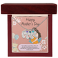 A Mother's Love Begins Before Birth – Engraved Baby Feet Necklace with Birthstone for Mother's Day - Gadget and Glam Shop