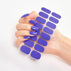 Semi Cured Gel Nail Wraps Full Cover Adhesive Manicure Decoration