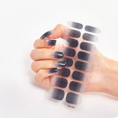 Semi Cured Gel Nail Wraps Full Cover Adhesive Manicure Decoration