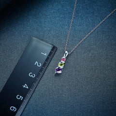 Vibrant Elegance: Amethyst Gemstone Necklace in Solid 925 Sterling Silver