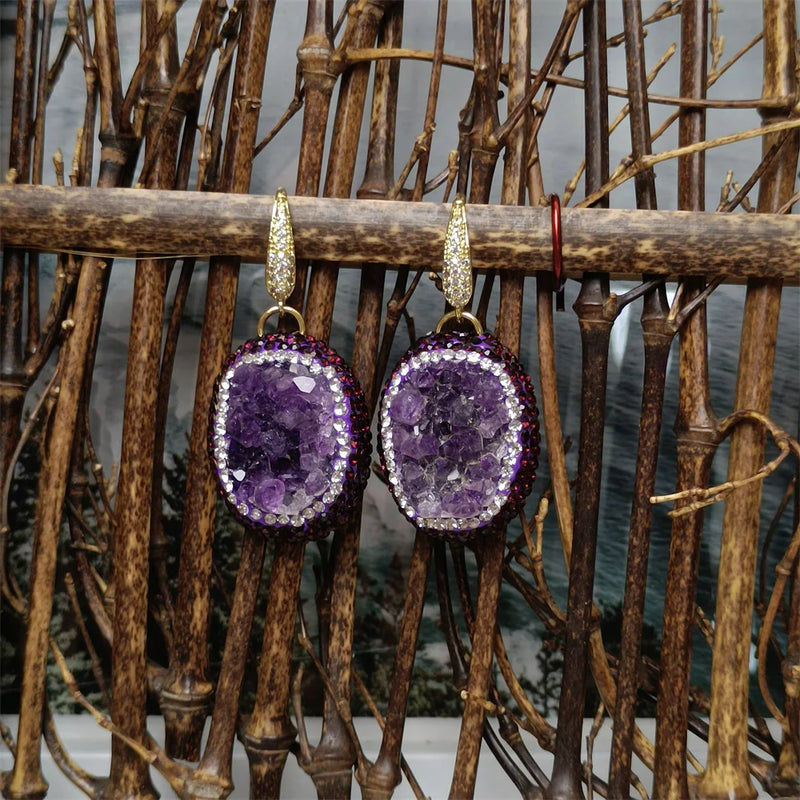 Elegance Redefined: Personality Fashion Amethyst Earrings for Noble and Hipster Vibes in Exquisite Luxury