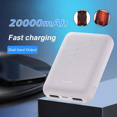 Ultra-Thin 20,000mAh Power Bank – Versatile Portable Charger for Heated Vests, Jackets, Gloves, Scarves, Socks & More. Perfect for Outdoor Adventures