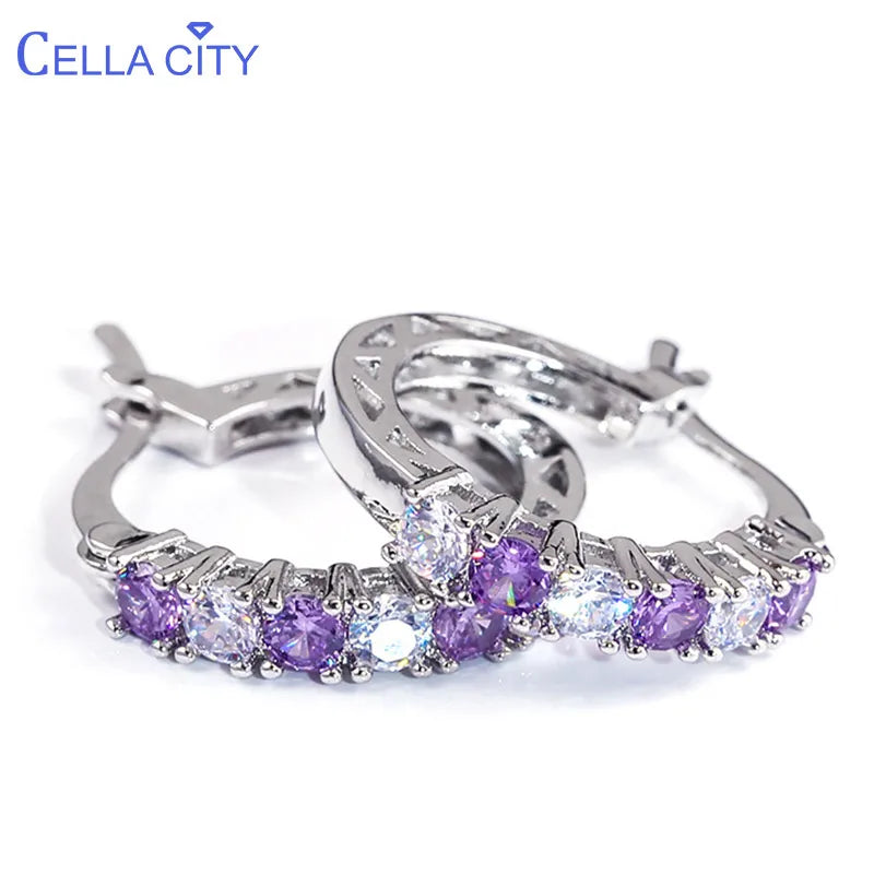 Dazzling Choices: 925 Silver Earrings with Sapphire, Emerald, Amethyst, and Ruby Gemstone Drops