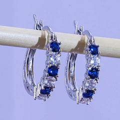 Dazzling Choices: 925 Silver Earrings with Sapphire, Emerald, Amethyst, and Ruby Gemstone Drops