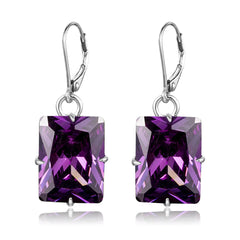 Elegant Vintage Charm: Real 925 Sterling Silver Women's Earrings with Handmade Amethyst Gemstone Drops, Designer Jewelry