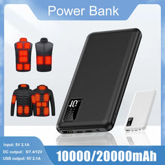 Stay Powered & Warm: 10,000/20,000mAh Power Bank - Fast Heating for Vests, Jackets & Socks!