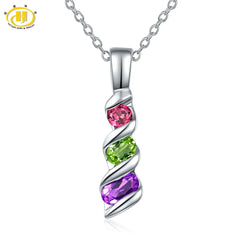 Vibrant Elegance: Amethyst Gemstone Necklace in Solid 925 Sterling Silver