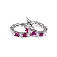 Dazzling Choices: 925 Silver Earrings with Sapphire, Emerald, Amethyst, and Ruby Gemstone Drops