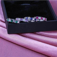 Dazzling Choices: 925 Silver Earrings with Sapphire, Emerald, Amethyst, and Ruby Gemstone Drops