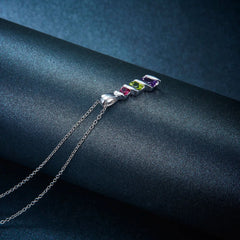 Vibrant Elegance: Amethyst Gemstone Necklace in Solid 925 Sterling Silver