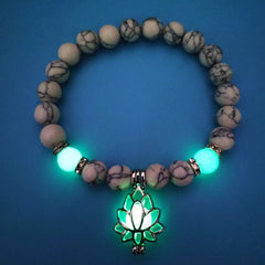 Glow In The Dark Natural Stone Bracelet