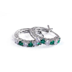 Dazzling Choices: 925 Silver Earrings with Sapphire, Emerald, Amethyst, and Ruby Gemstone Drops