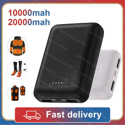 Stay Powered & Warm: 10,000/20,000mAh Power Bank - Fast Heating for Vests, Jackets & Socks! - Gadget and Glam Shop